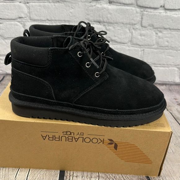 Koolaburra by UGG Women’s Advan Lace Up Suede Boot Faux Fur Black 11 NEW - Picture 3 of 8